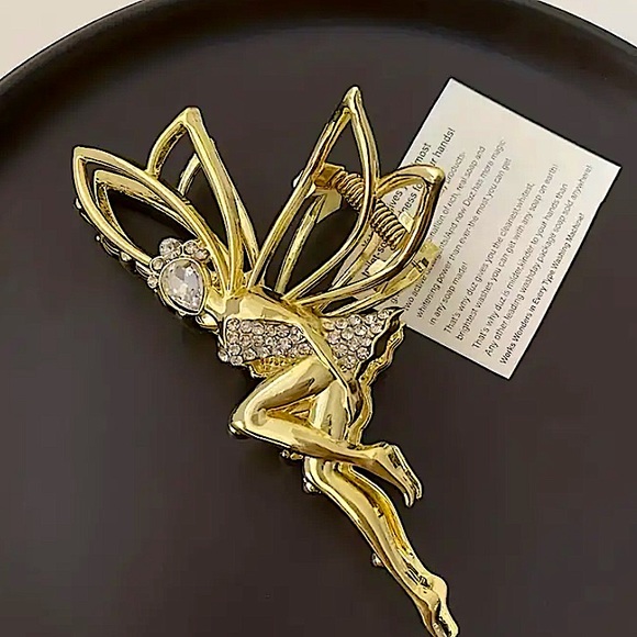 Gold Fairy Rhinestone Hair Claw Hair Accessory - Picture 2 of 2